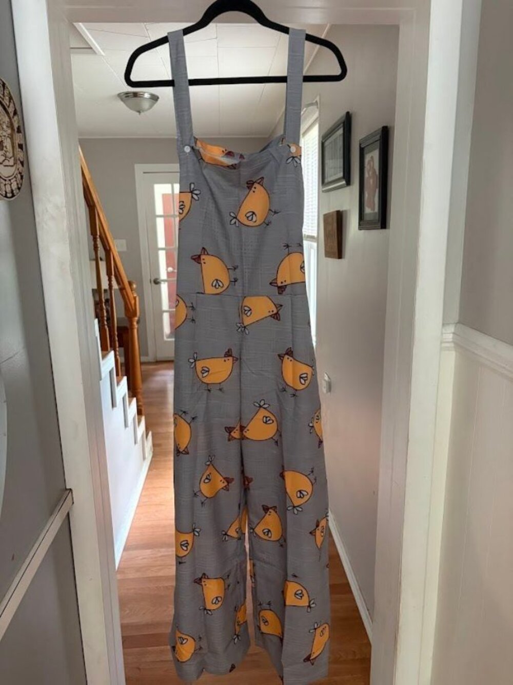 Women's Overalls-Chicken Pattern